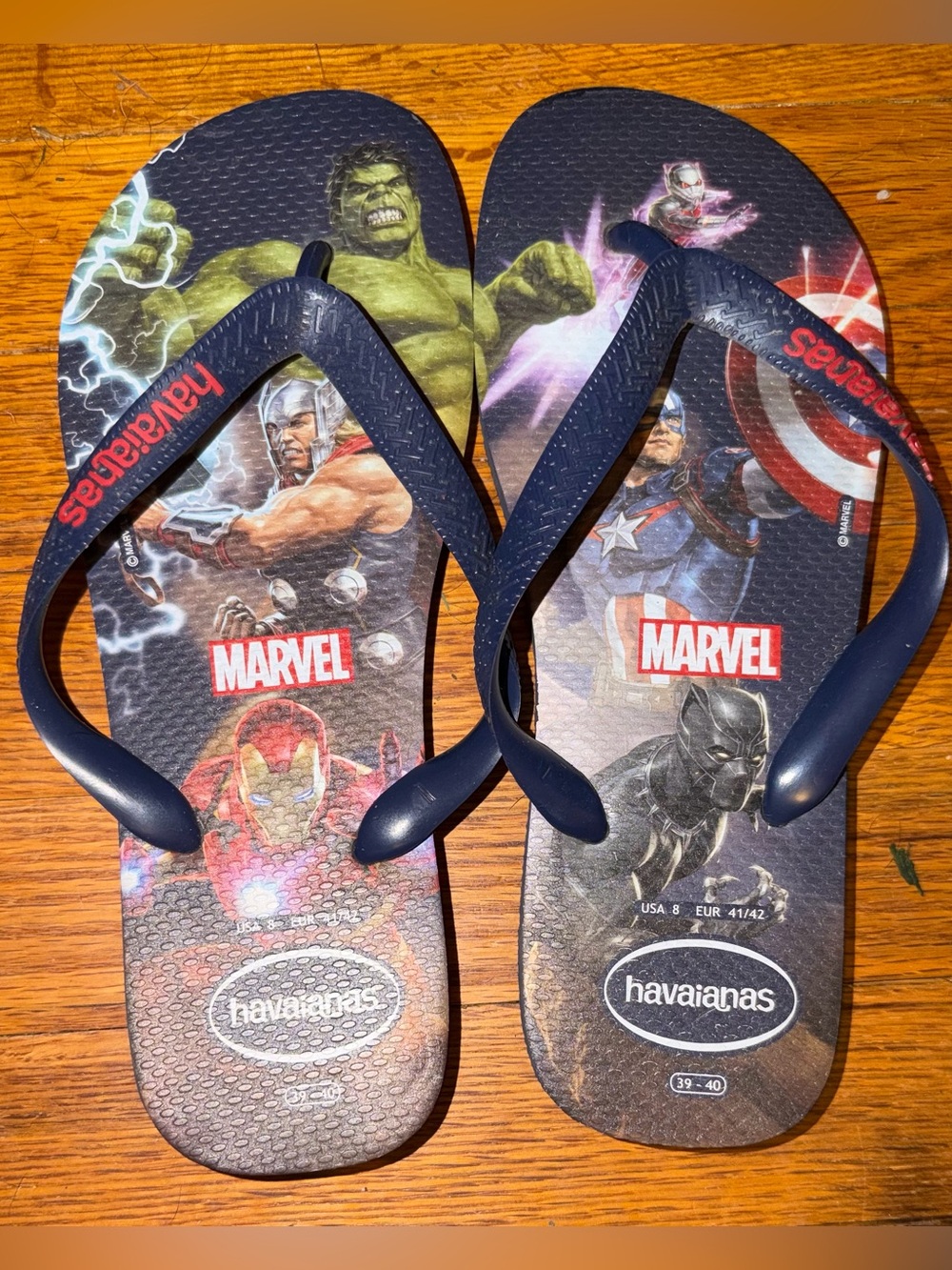 Havaianas Marvel Avengers Flip Flops Size 9/10